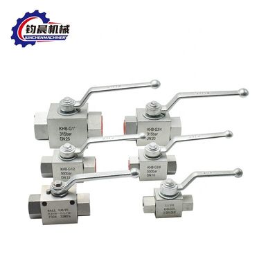 Gepersonaliseerde Zweiwege-Kugel Hahn KHB-G1/4 Serie Hydraulischer Hochdruck Port Grootte